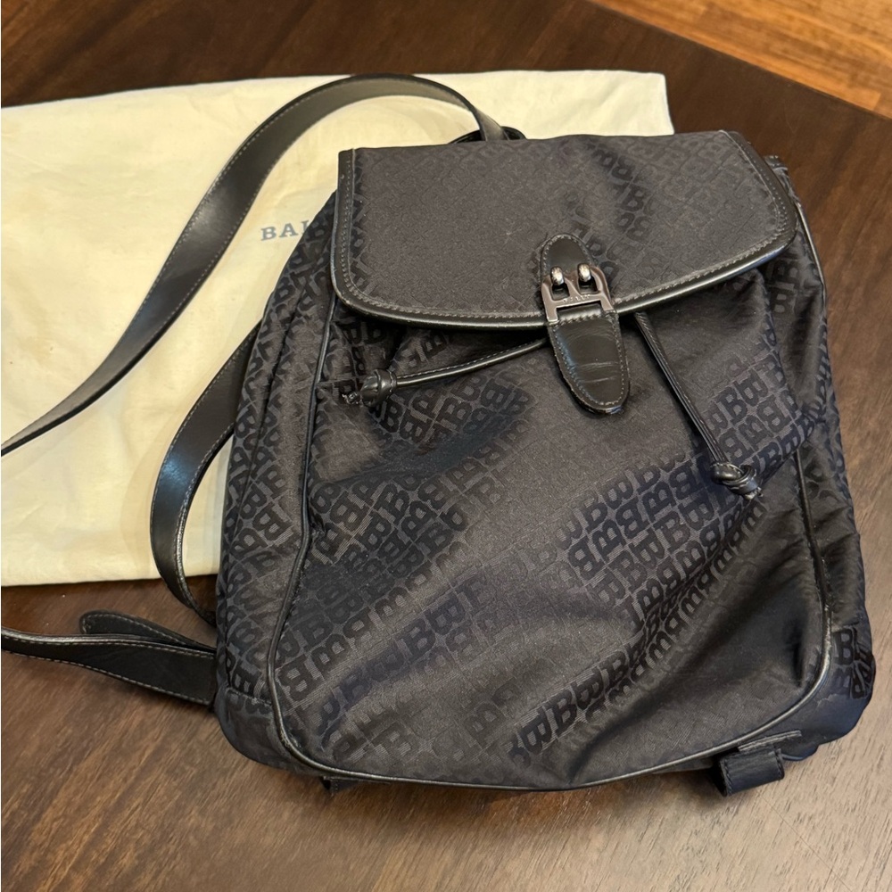 Authentic Bally Canvas Backpack
